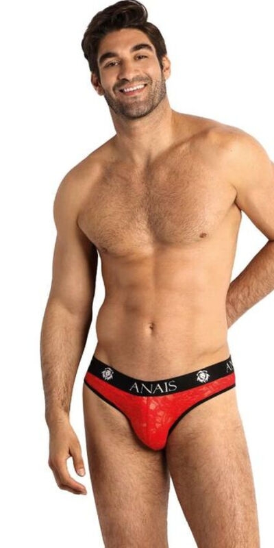 ANAIS MEN  DARING Lingerie brave: renda vermelha, floral, sensual e elegante.