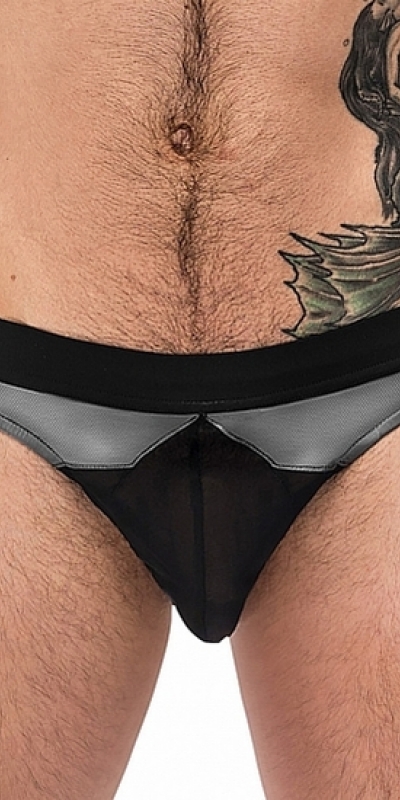 BIKINI - GREY Boxer pequeno preto e cinza