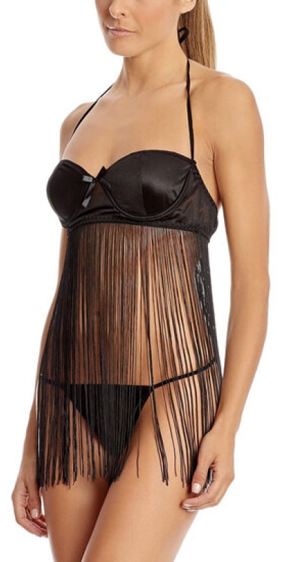 MANILA  DELIGHT Conjunto preto de lingerie com detalhes sensuais