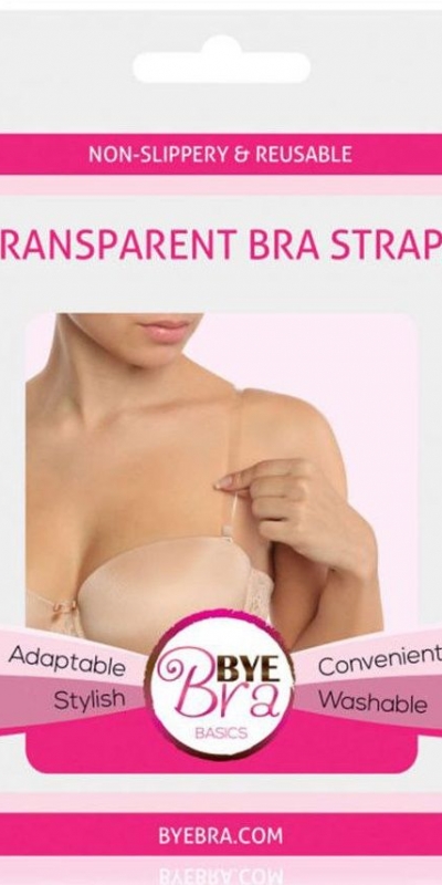 BYE-BRA  FLEXIBLE Alças de sutiã transparentes para usar sem alças.