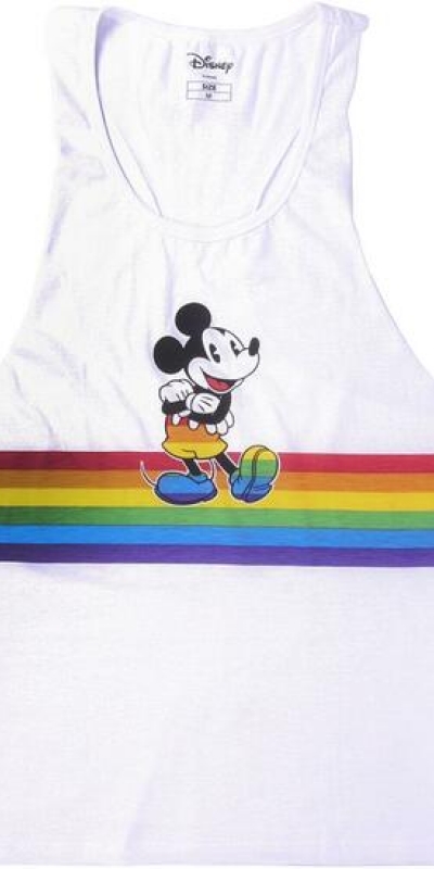 CAMISETA TIRANTES SINGLE JERSE Camiseta branca sem mangas de design disney