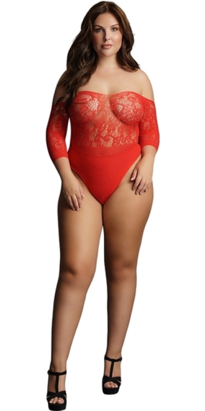 BODY ESCOTE BARCO ROJO Le desir peluche sem crotchless - vermelho