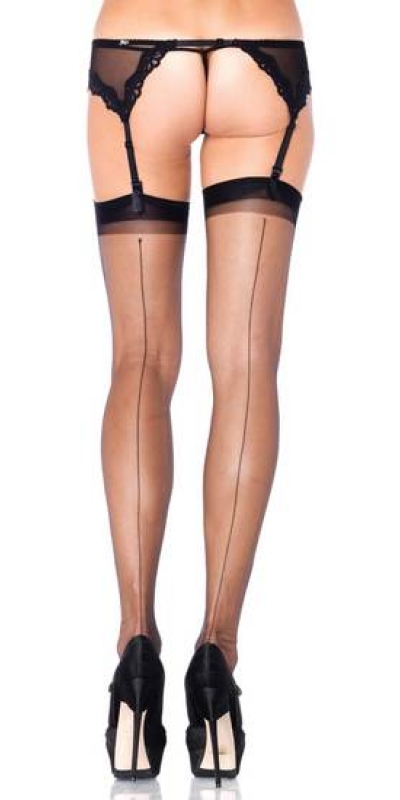 LEG AVENUE HOSE Calças finas com linha preta