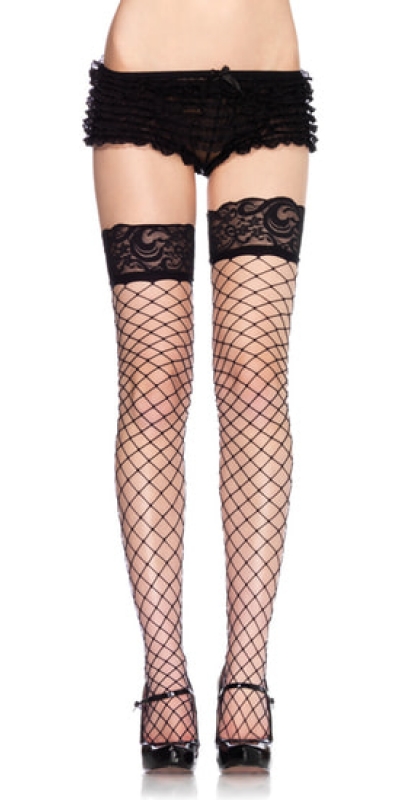 LEG AVENUE  SEDUCTIVE Leg avenue meia arrastão média com topo de renda