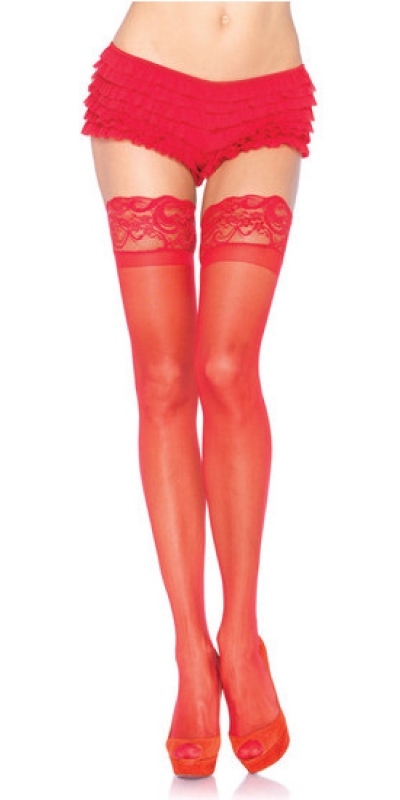 LEG AVENUE WONDERFUL Leg avenue calça vermelha com renda autoadesiva plus size