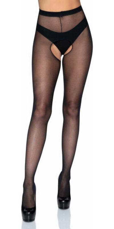 LEG AVENUE EXPOSED Calcinha de nylon com abertura na virilha