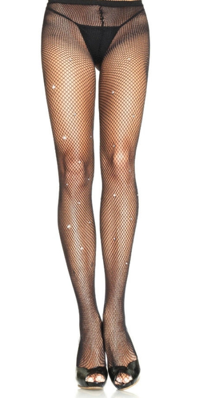 PANTYHOSE  SHINY Collants pretas com detalhes brilhantes para mulher.