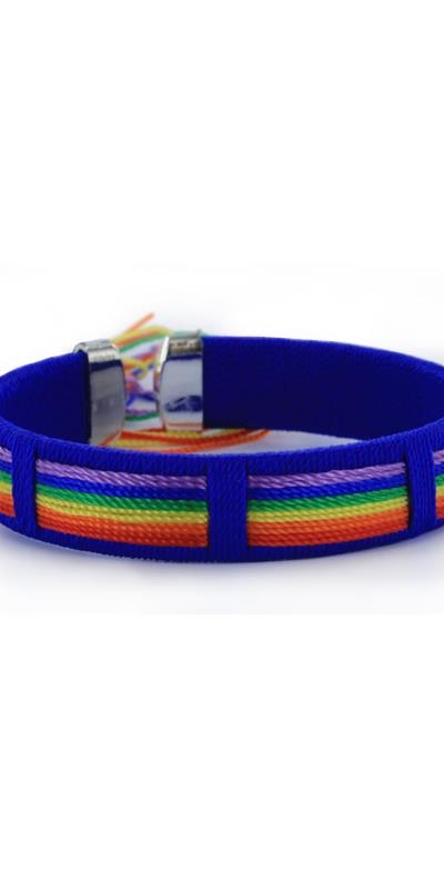 PULSERA 6 HILOS BANDERA LGBT+ Pulseira colorida que mostra orgulho lgbt+