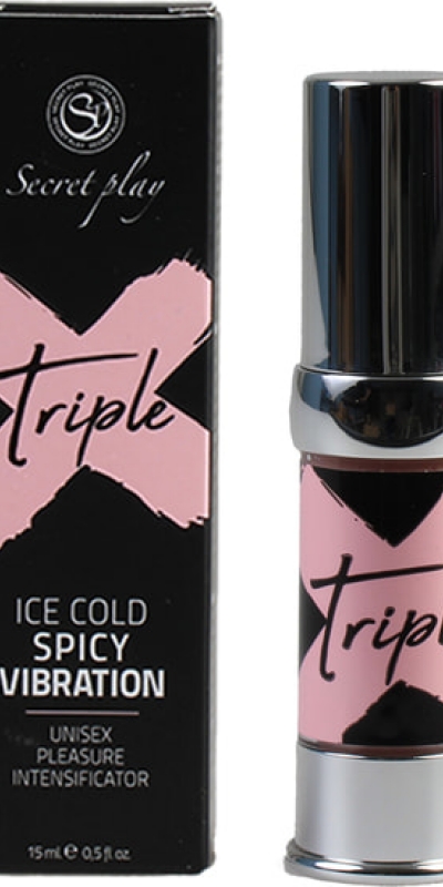 TRIPLE X Gel que combina vibração fria, picante e unissex