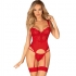 Corselet vermelho intenso com design sedutor e elegante.