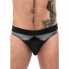 Boxer pequeno preto e cinza