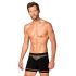 Boxers modernos em nylon e elastano preto.