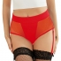 Calcinhas de lingerie vermelhas com design especial