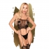 Bodystocking sexy com efeito de ligas, tamanhos s-l.