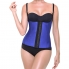 Corset em forma de látex azul