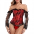 Vinhedo de corset vermelho