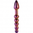 Dildo anal de vidrio com design ridged