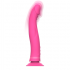 Vibrador de silicone com base de sucção.