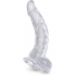 King cock clear - pênis curvado realístico com testículos 16,5 cm trans