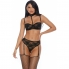 Conjunto de lingerie elegante e sensual, preto.