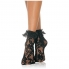 Meias de renda leg avenue com babado preto