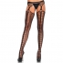 Calça leg avenue com malha decorativa