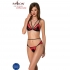 Conjunto de lingerie peonia: elegante, sensual, vermelho, tamanhos variados, ocasiões espe