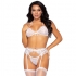 Conjunto lingerie em renda e strass elegante.