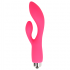 Vibrador com rabbit de silicone rosa