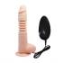 Vibrador com movimento telescópico para experiências intensas.